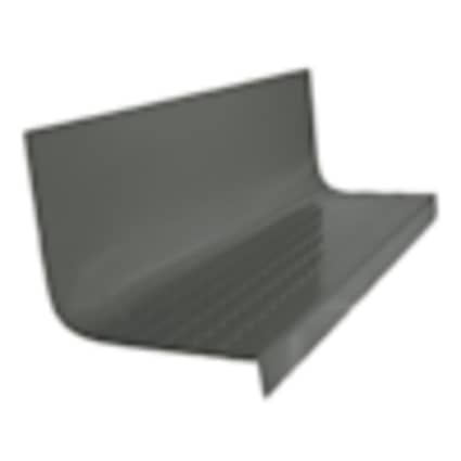 Roppe Rubber Raised Circular Stair Tread and Riser Square Nose 20.44" x 72" Charcoal